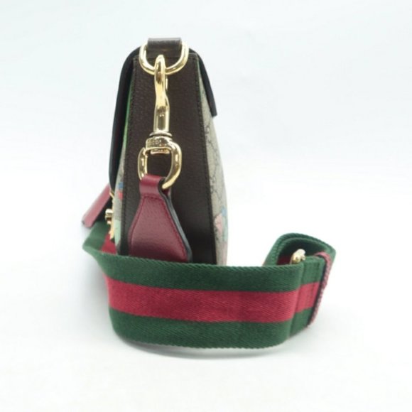 100% Authentic Gucci Padlock Brown & Multicolor Canvas Shoulder Bag - Picture 2 of 12